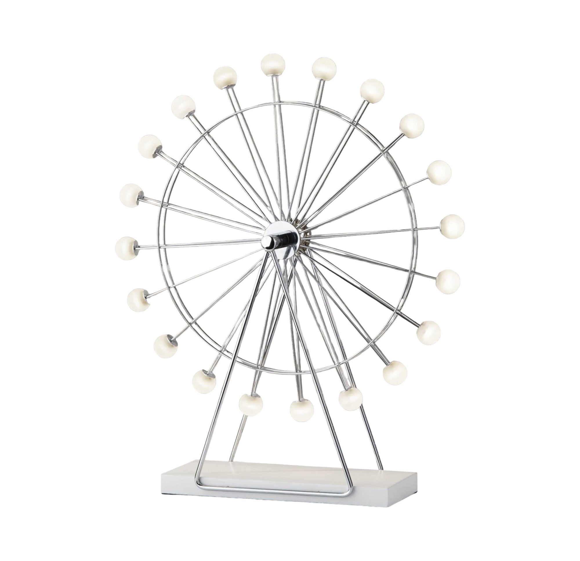 22" Off White Metal Multi Light Bedside LED Table Lamp With Off White Globe Shade-Table Lamps-DECOROLALA