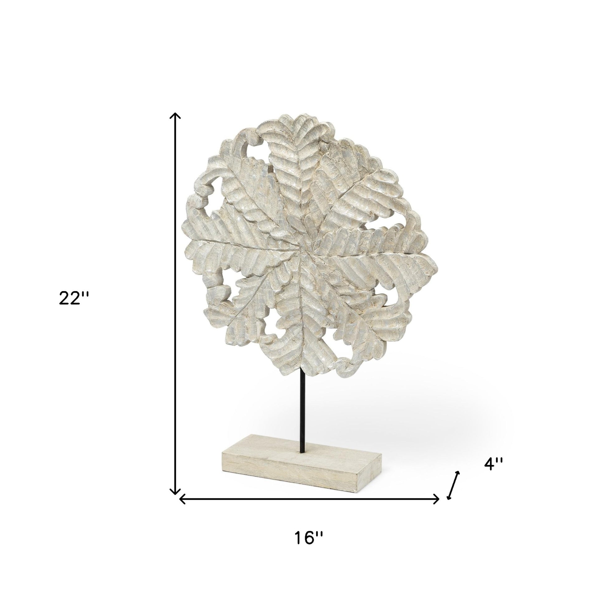 22" White Metal Sculpture-Sculptures-DECOROLALA