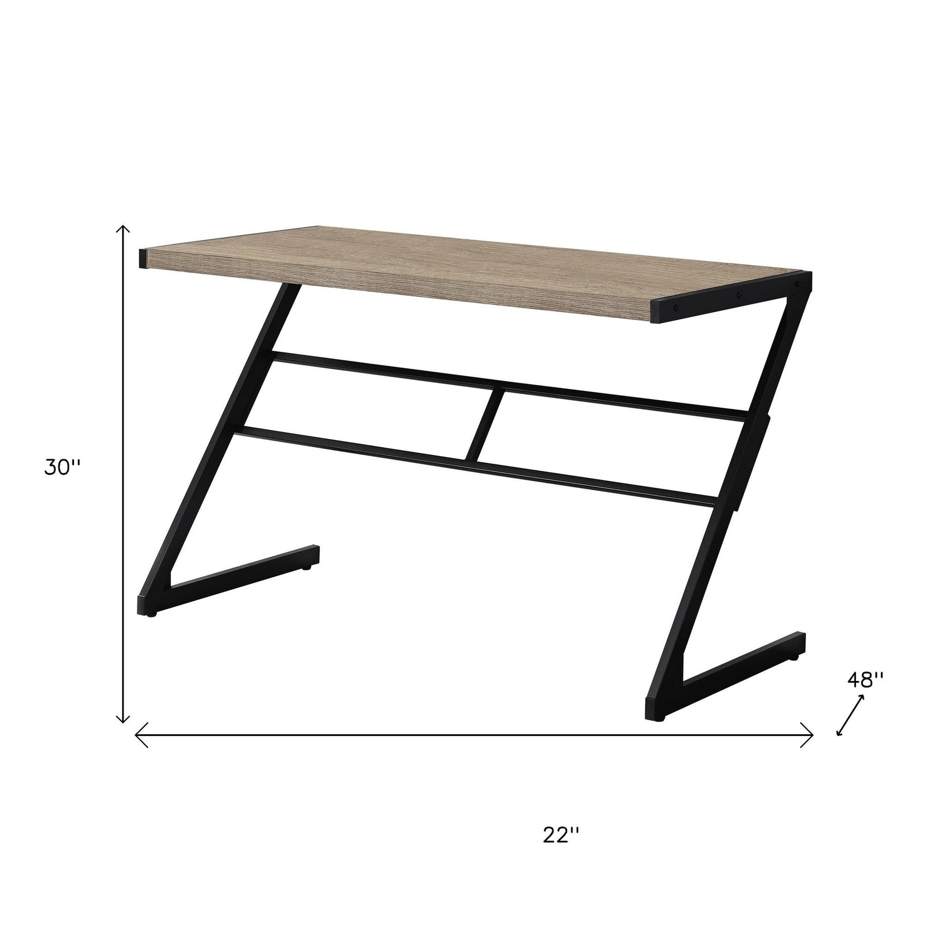 22" White and Silver Computer Desk-Desks-DECOROLALA