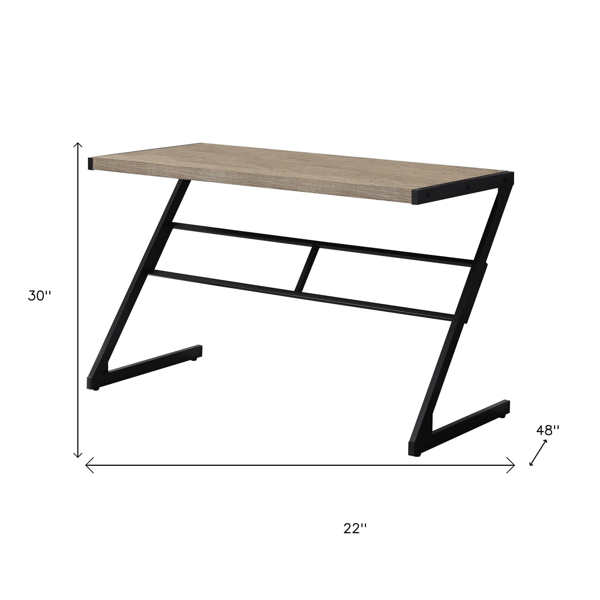 22" White and Silver Computer Desk-Desks-DECOROLALA