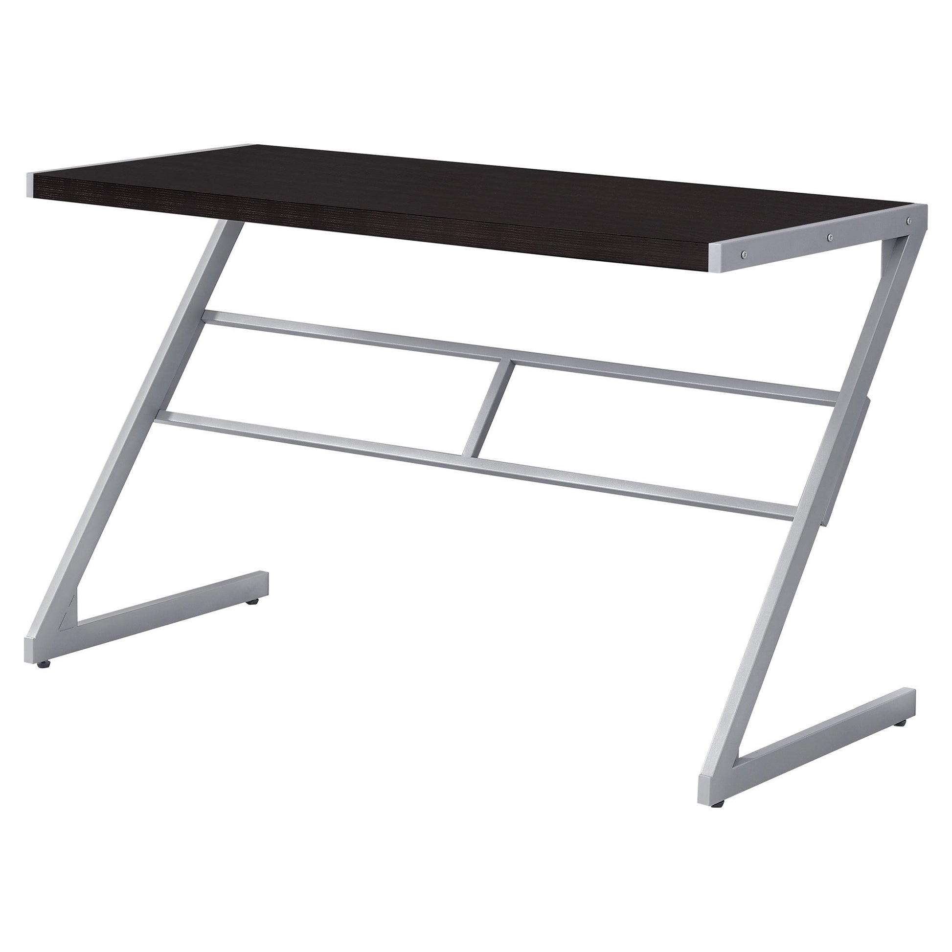 22" White and Silver Computer Desk-Desks-DECOROLALA