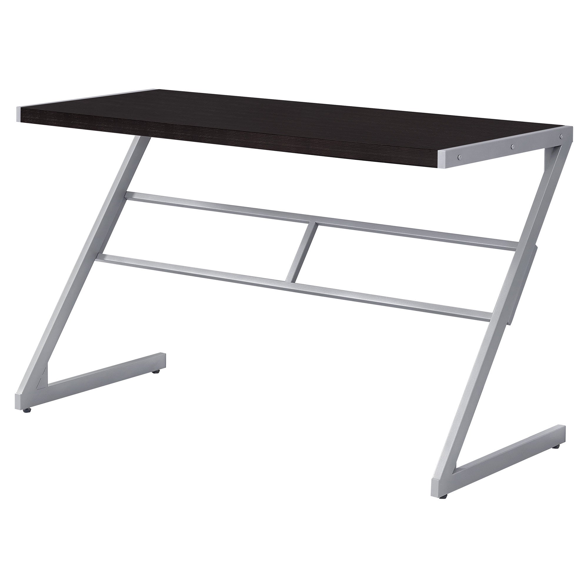 22" White and Silver Computer Desk-Desks-DECOROLALA