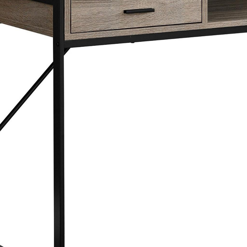 22" White and Silver Computer Desk With Two Drawers-Desks-DECOROLALA