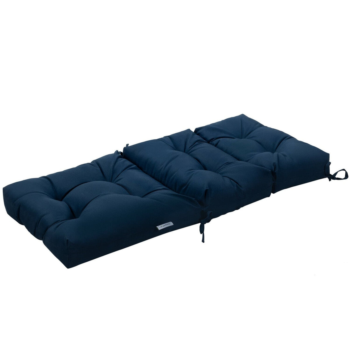 22 x 44 Inch Tufted Outdoor Patio Chair Seating Pad-Blue-Outdoor Furniture Accessories-DECOROLALA