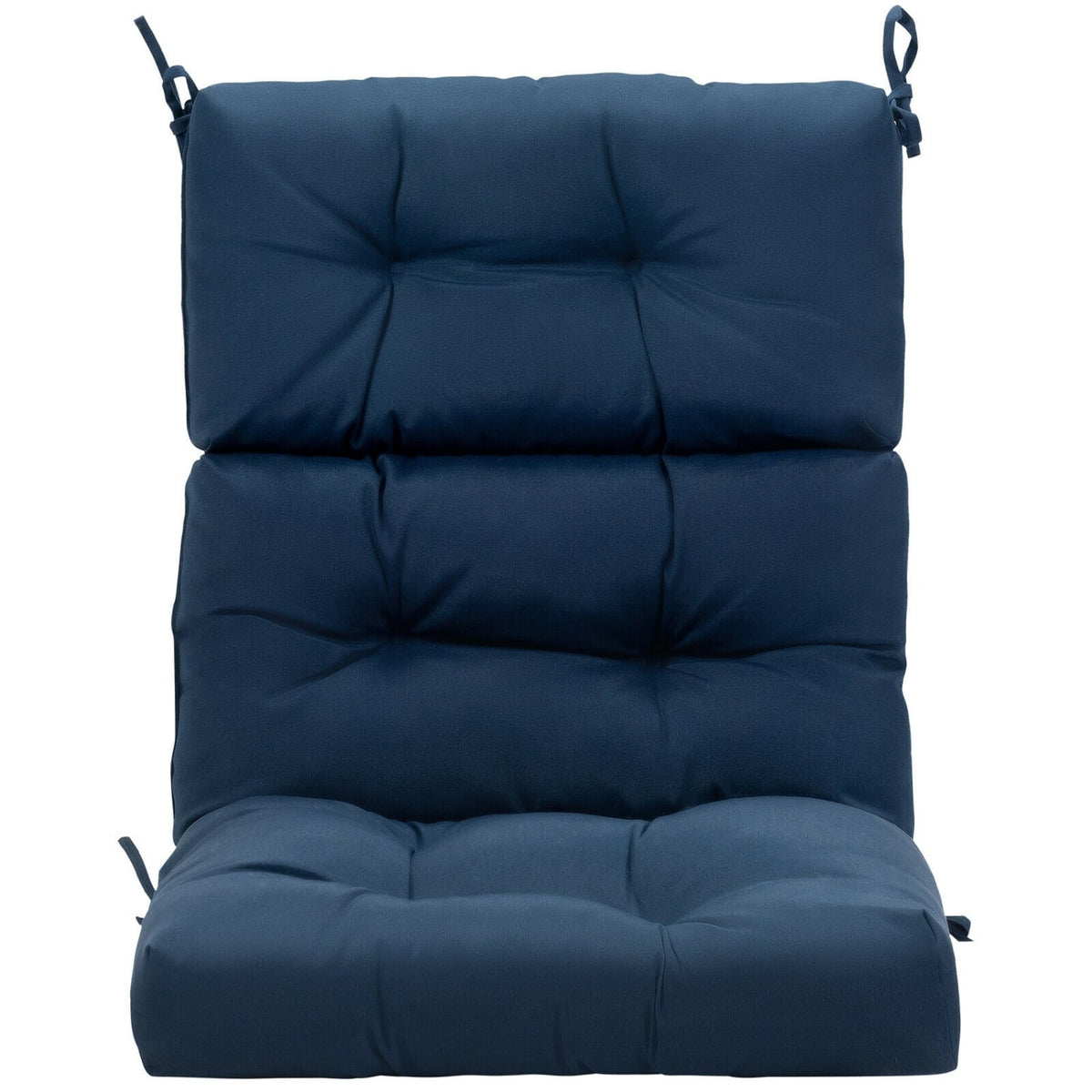 22 x 44 Inch Tufted Outdoor Patio Chair Seating Pad-Blue-Outdoor Furniture Accessories-DECOROLALA