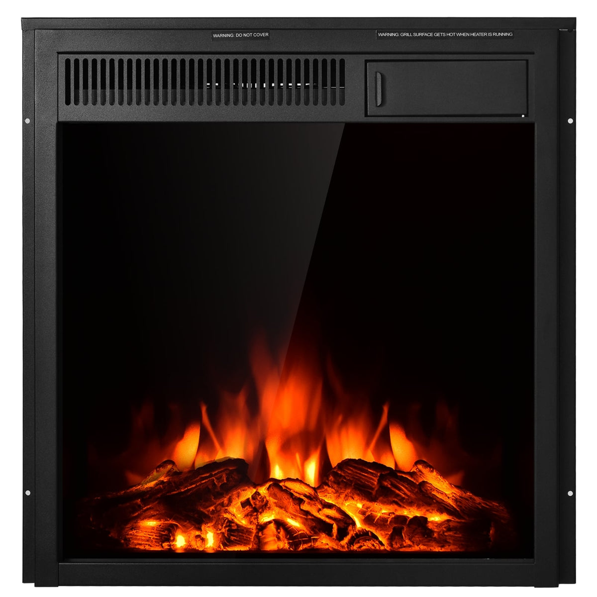 22.5 Inch Electric Fireplace Insert Freestanding and Recessed Heater-Fireplaces-DECOROLALA
