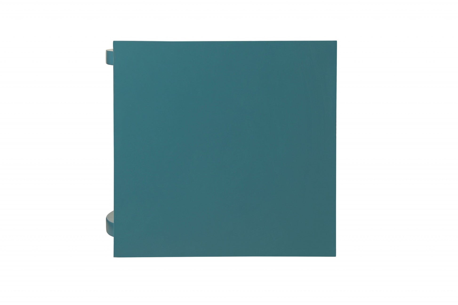 23" Black Wood Bow Leg End Table With Two Shelves-End-Side Tables-DECOROLALA