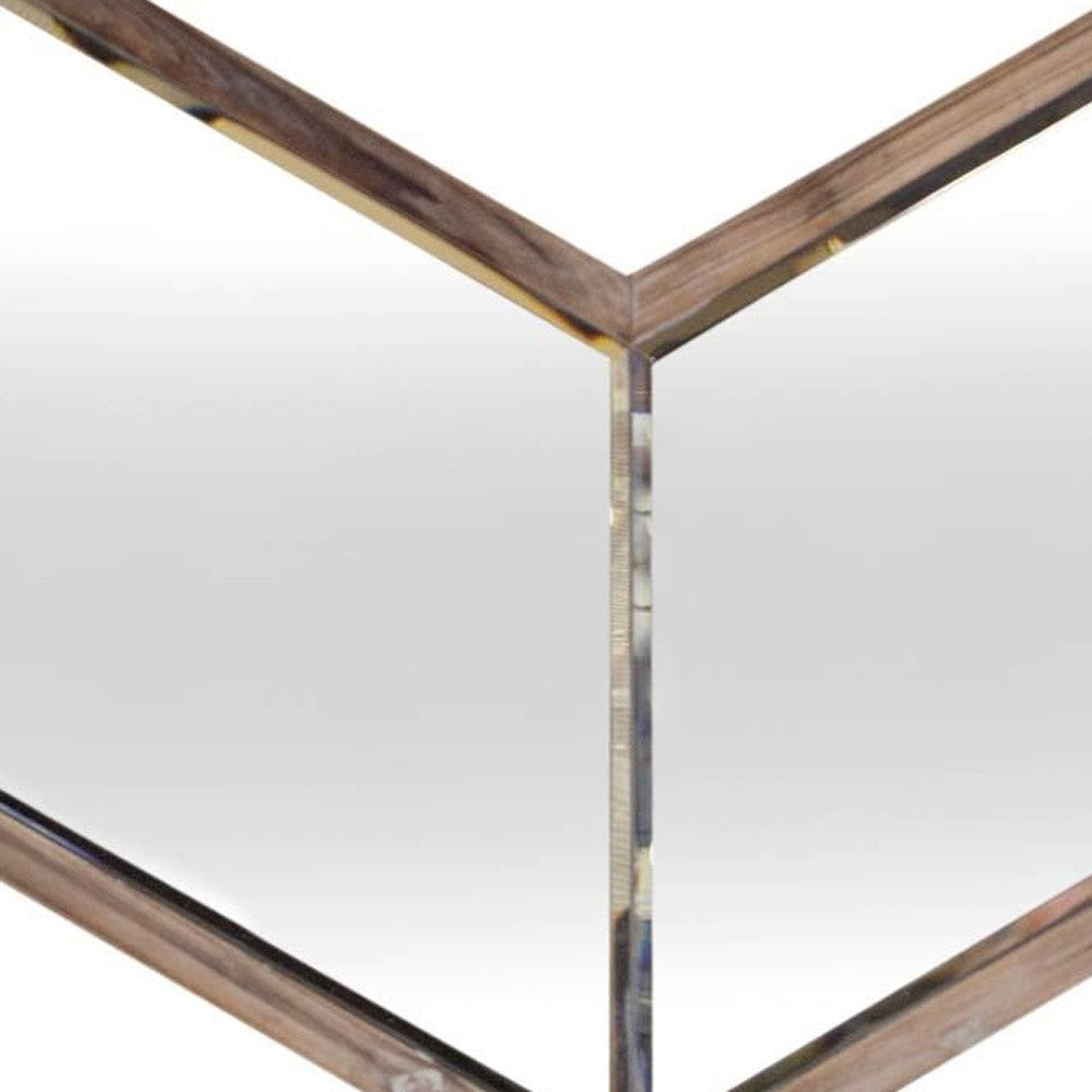 23" Brown Novelty Framed Accent Mirror-Mirrors-DECOROLALA