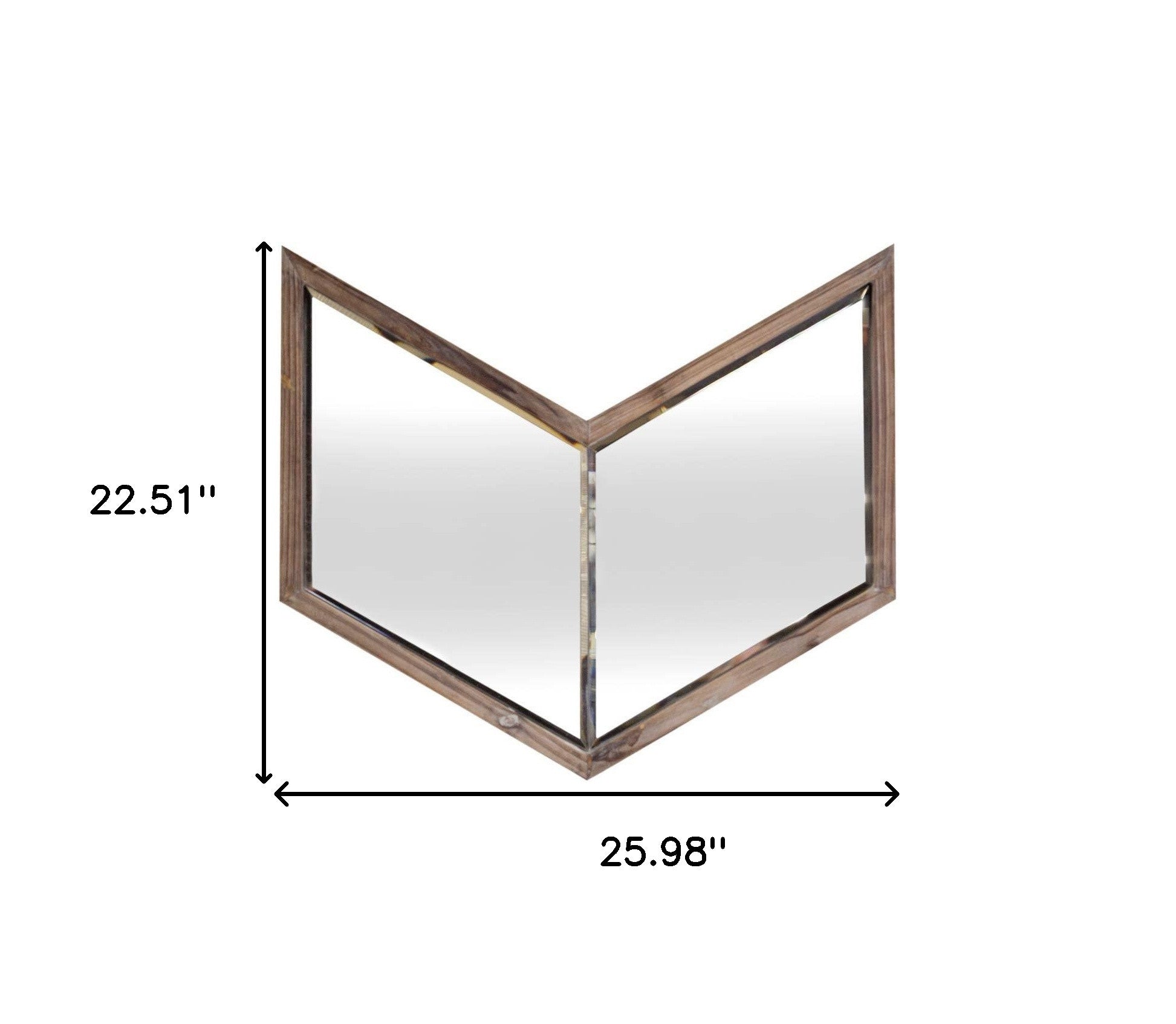 23" Brown Novelty Framed Accent Mirror-Mirrors-DECOROLALA