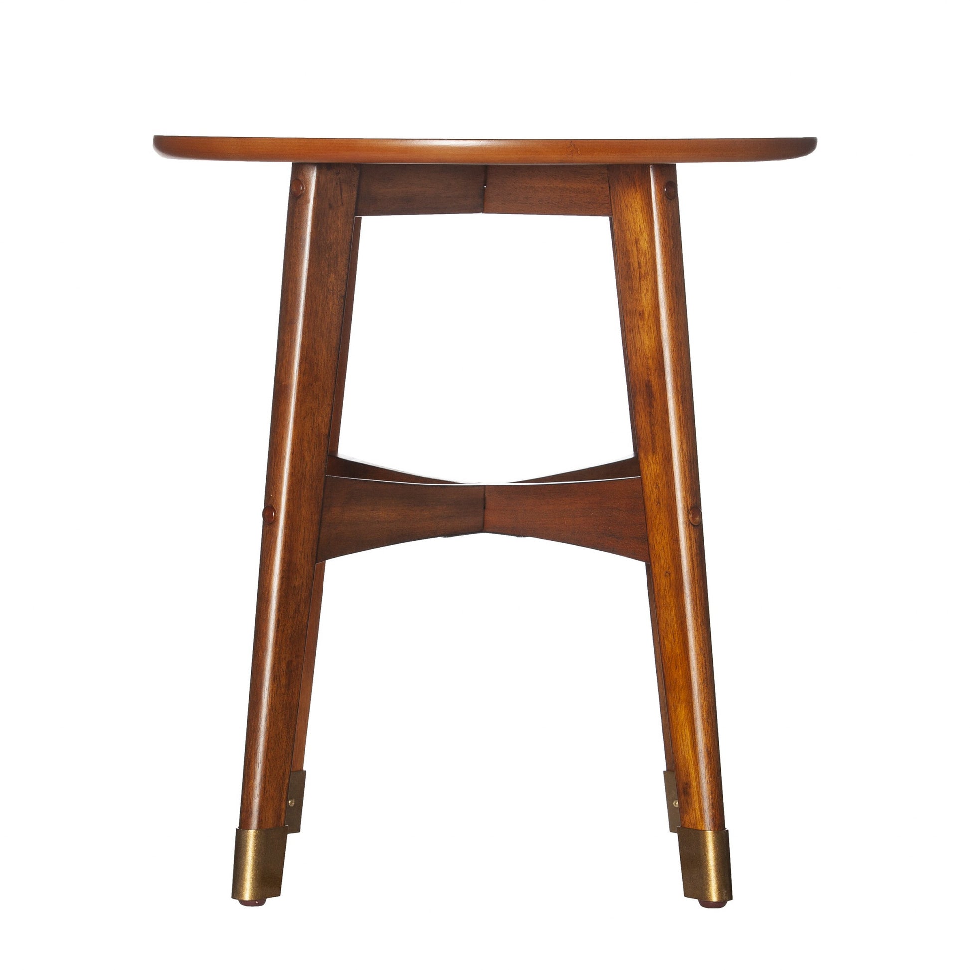 23" Brown Solid Wood End Table-End-Side Tables-DECOROLALA