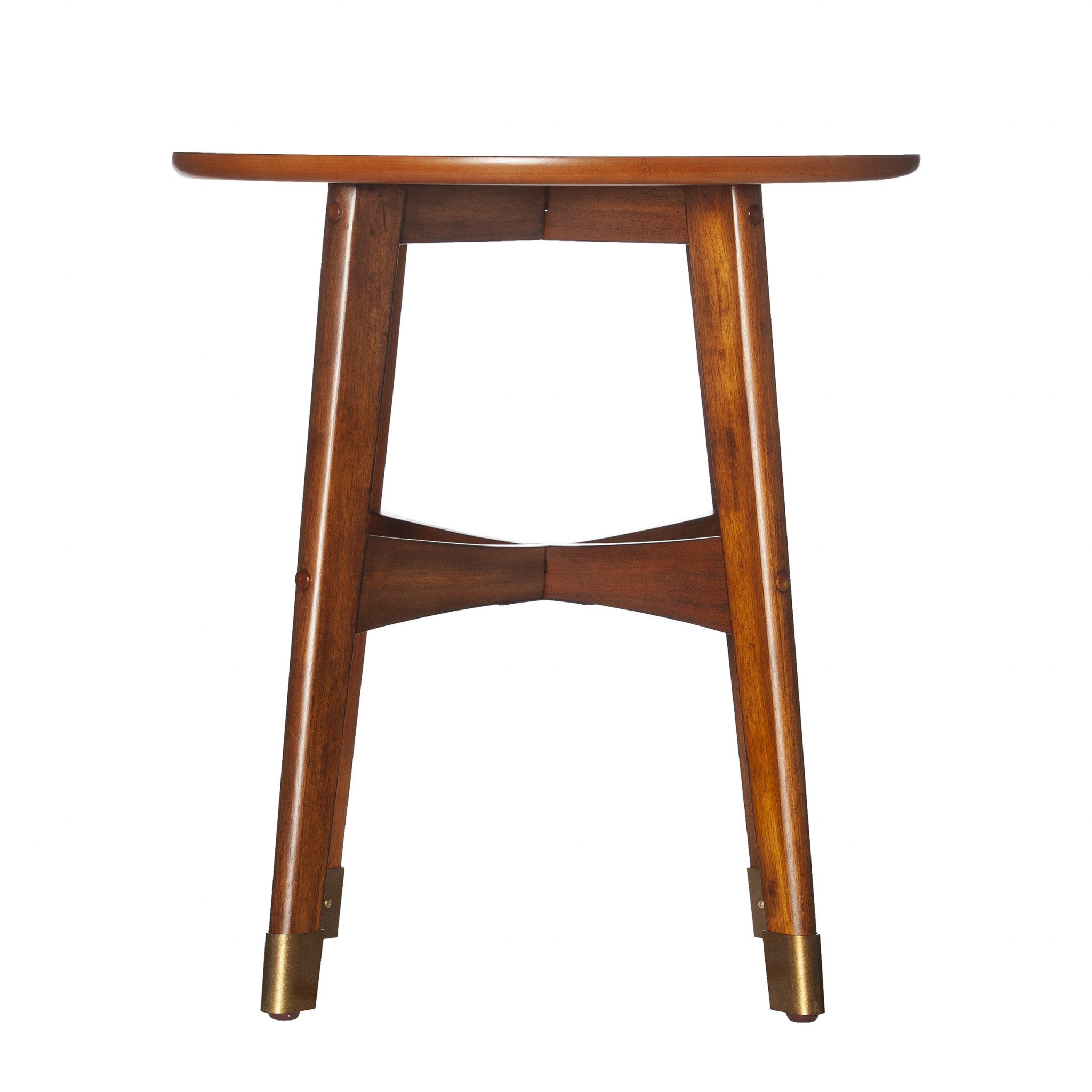 23" Brown Solid Wood End Table-End-Side Tables-DECOROLALA