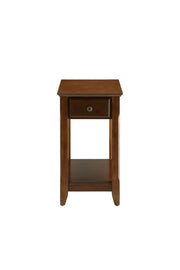 23" Brown Solid Wood End Table-End-Side Tables-DECOROLALA