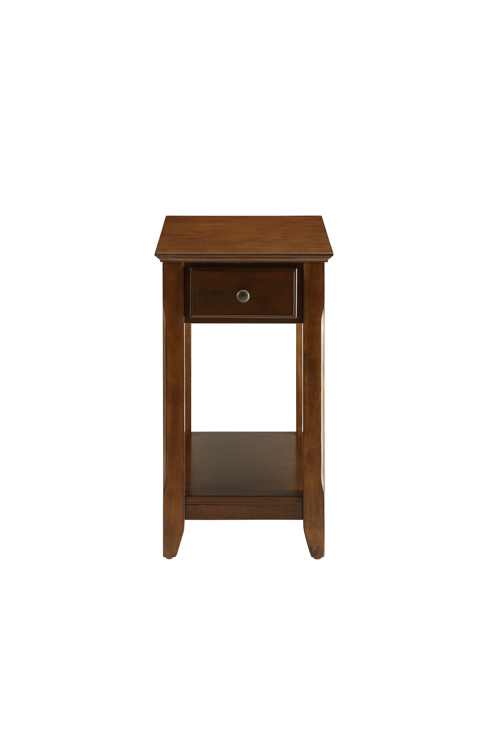 23" Brown Solid Wood End Table-End-Side Tables-DECOROLALA