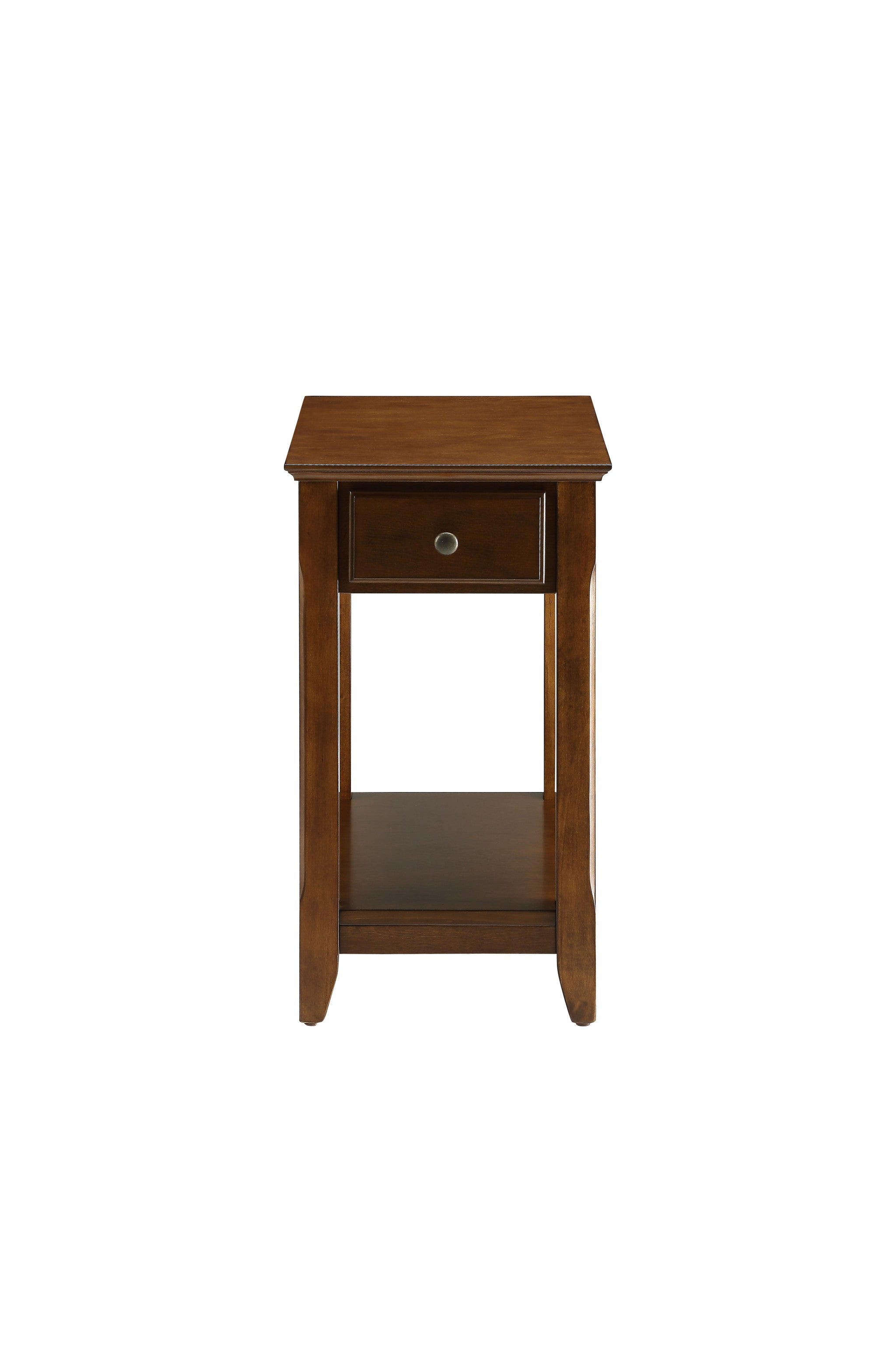 23" Brown Solid Wood End Table-End-Side Tables-DECOROLALA