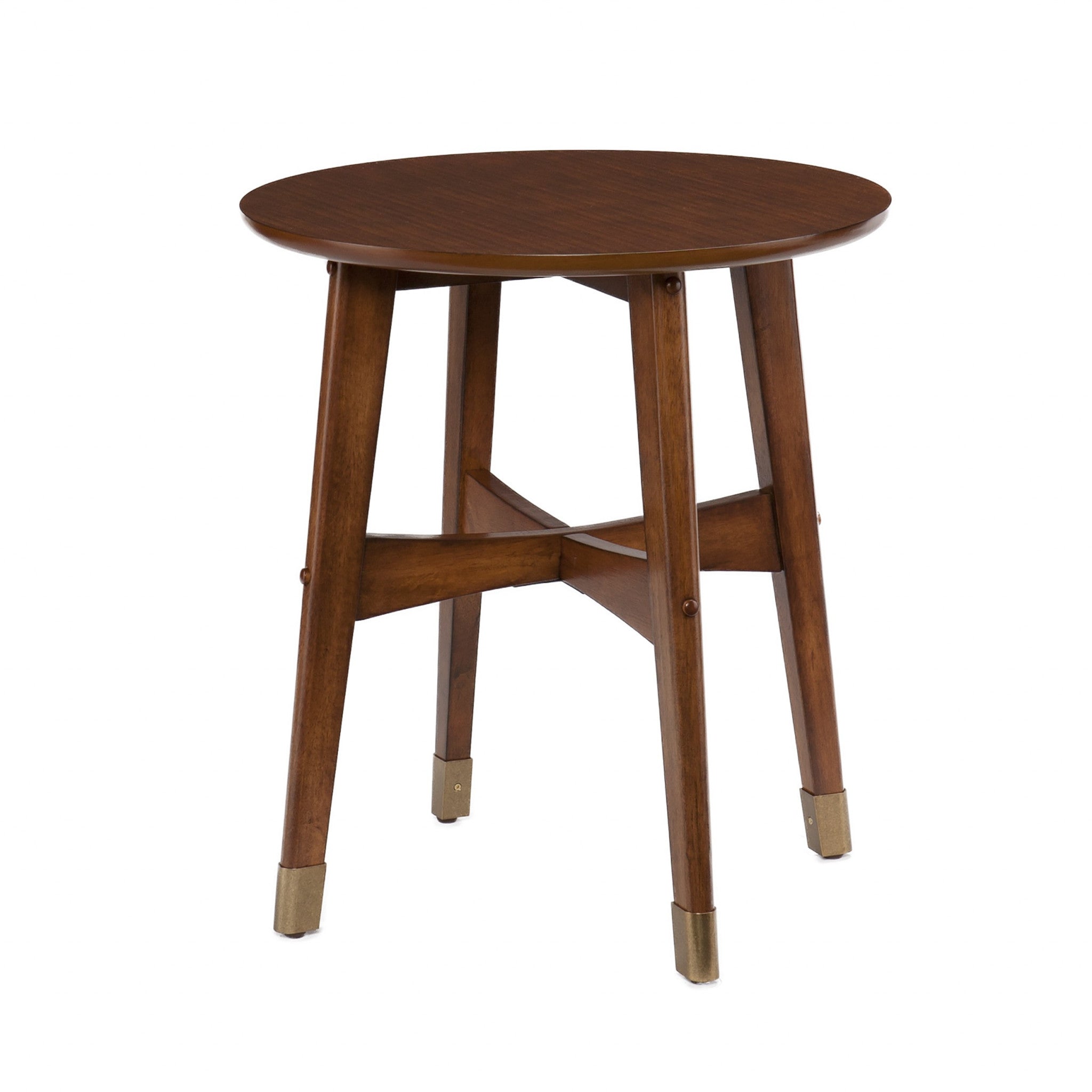 23" Brown Solid Wood End Table-End-Side Tables-DECOROLALA