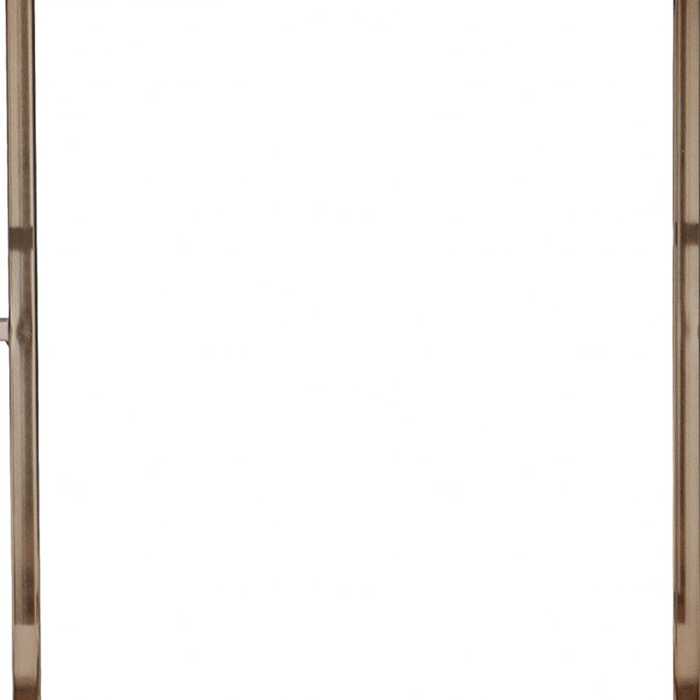 23" Champagne Glass And Iron Square End Table-End-Side Tables-DECOROLALA