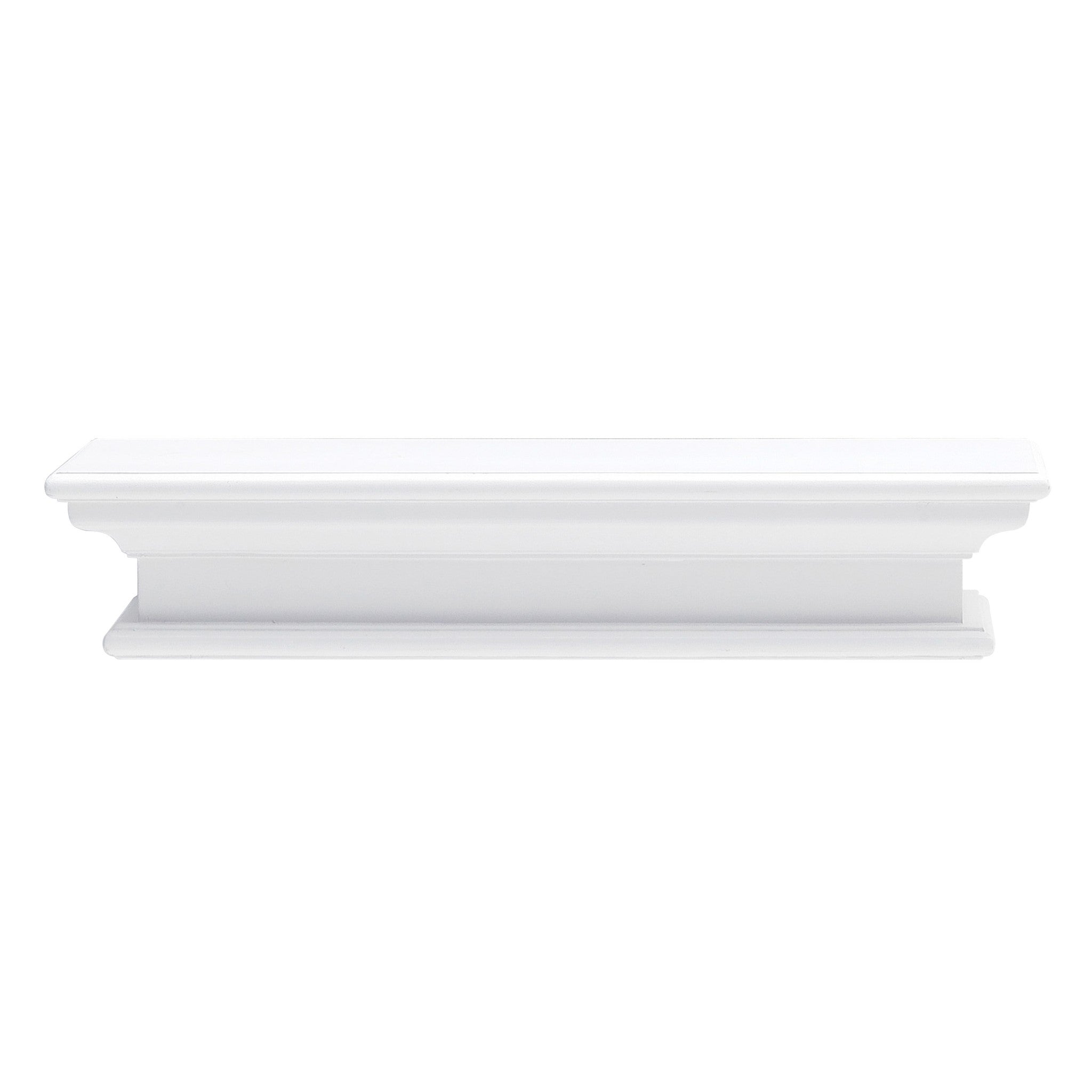 23" Classic White Floating Wall Shelf-Wall Mounted Shelves-DECOROLALA