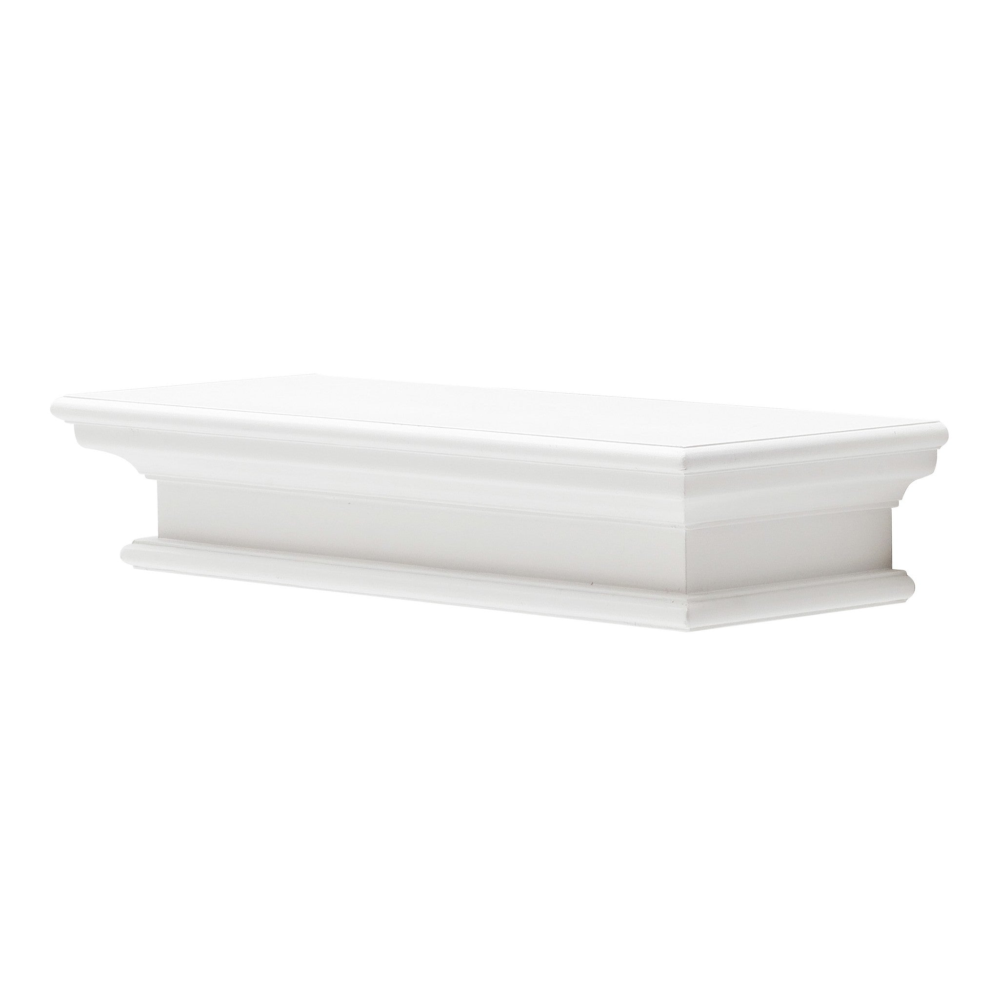 23" Classic White Floating Wall Shelf-Wall Mounted Shelves-DECOROLALA