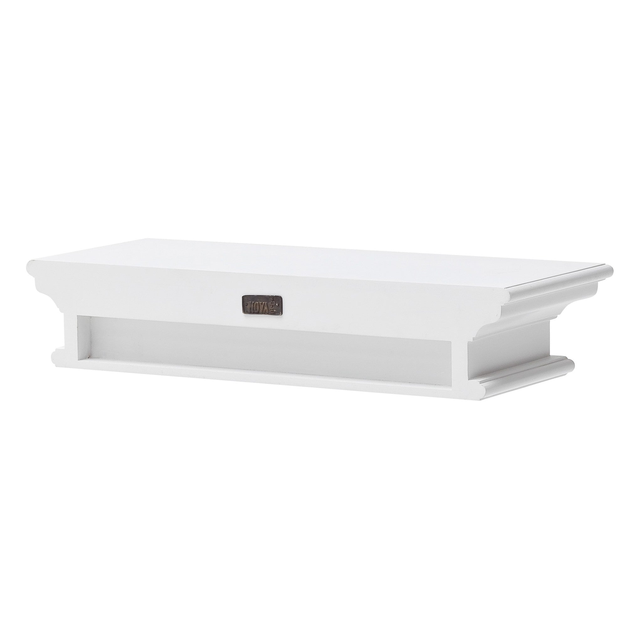23" Classic White Floating Wall Shelf-Wall Mounted Shelves-DECOROLALA