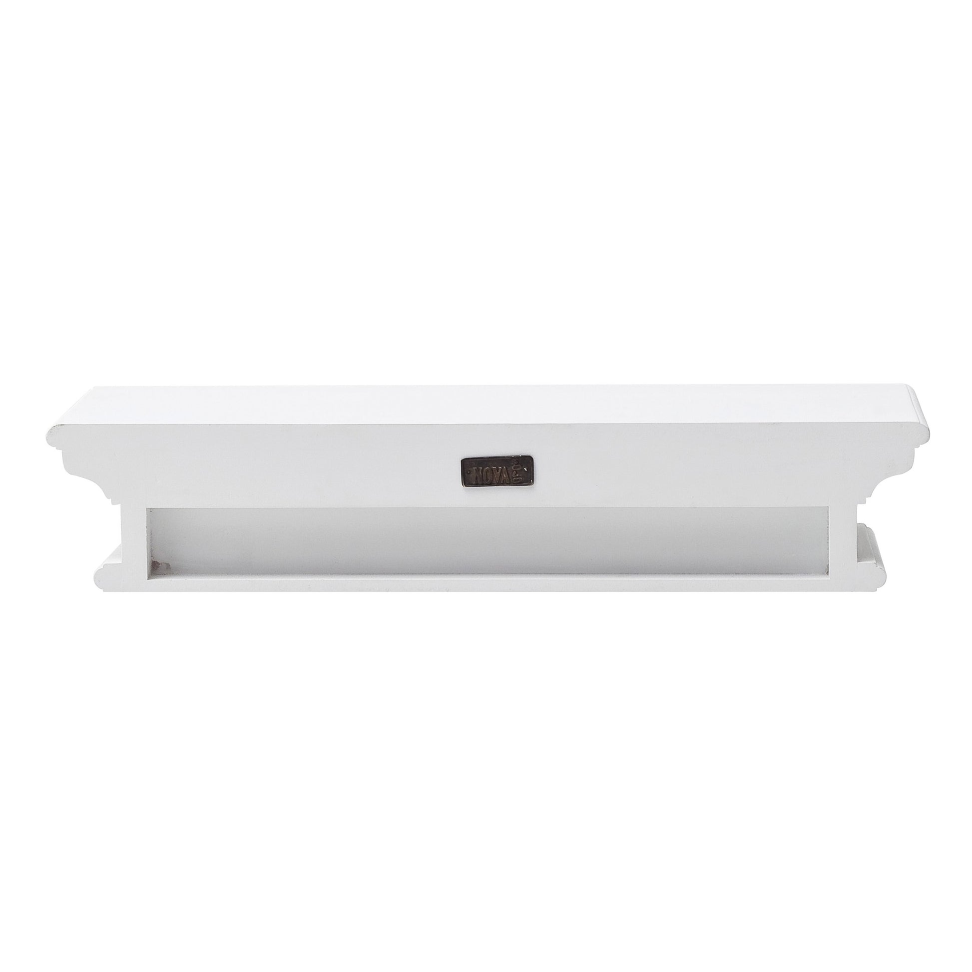 23" Classic White Floating Wall Shelf-Wall Mounted Shelves-DECOROLALA