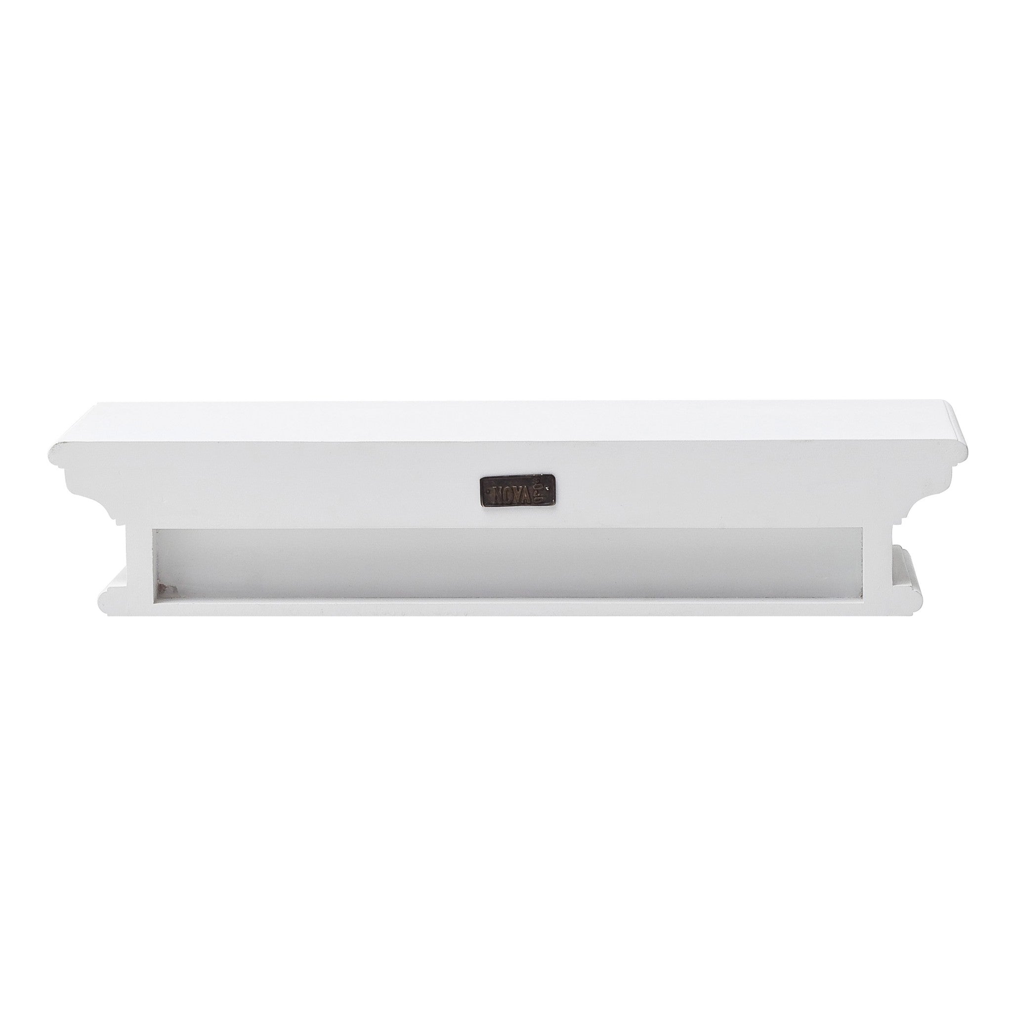 23" Classic White Floating Wall Shelf-Wall Mounted Shelves-DECOROLALA