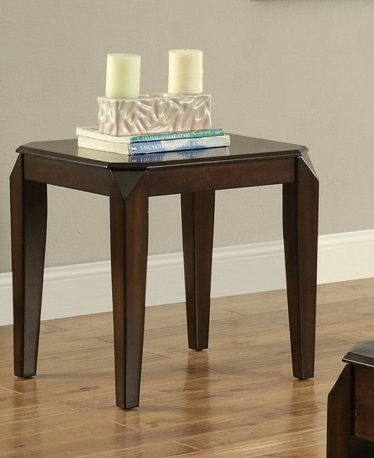 23" Dark Brown Solid Wood End Table-End-Side Tables-DECOROLALA