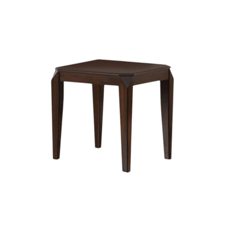 23" Dark Brown Solid Wood End Table-End-Side Tables-DECOROLALA