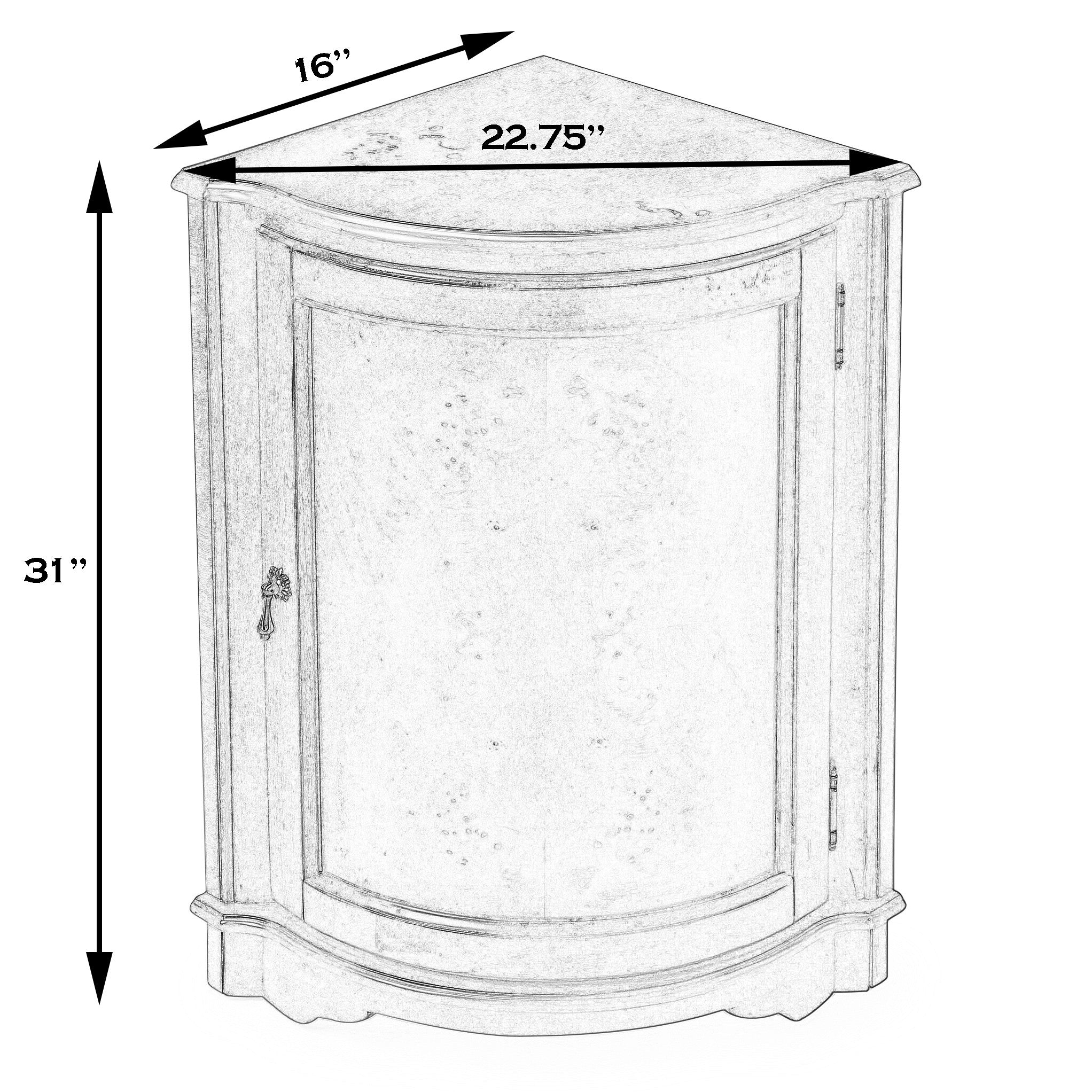 23" Dark Brown Standard Accent Cabinet-Cabinets-DECOROLALA