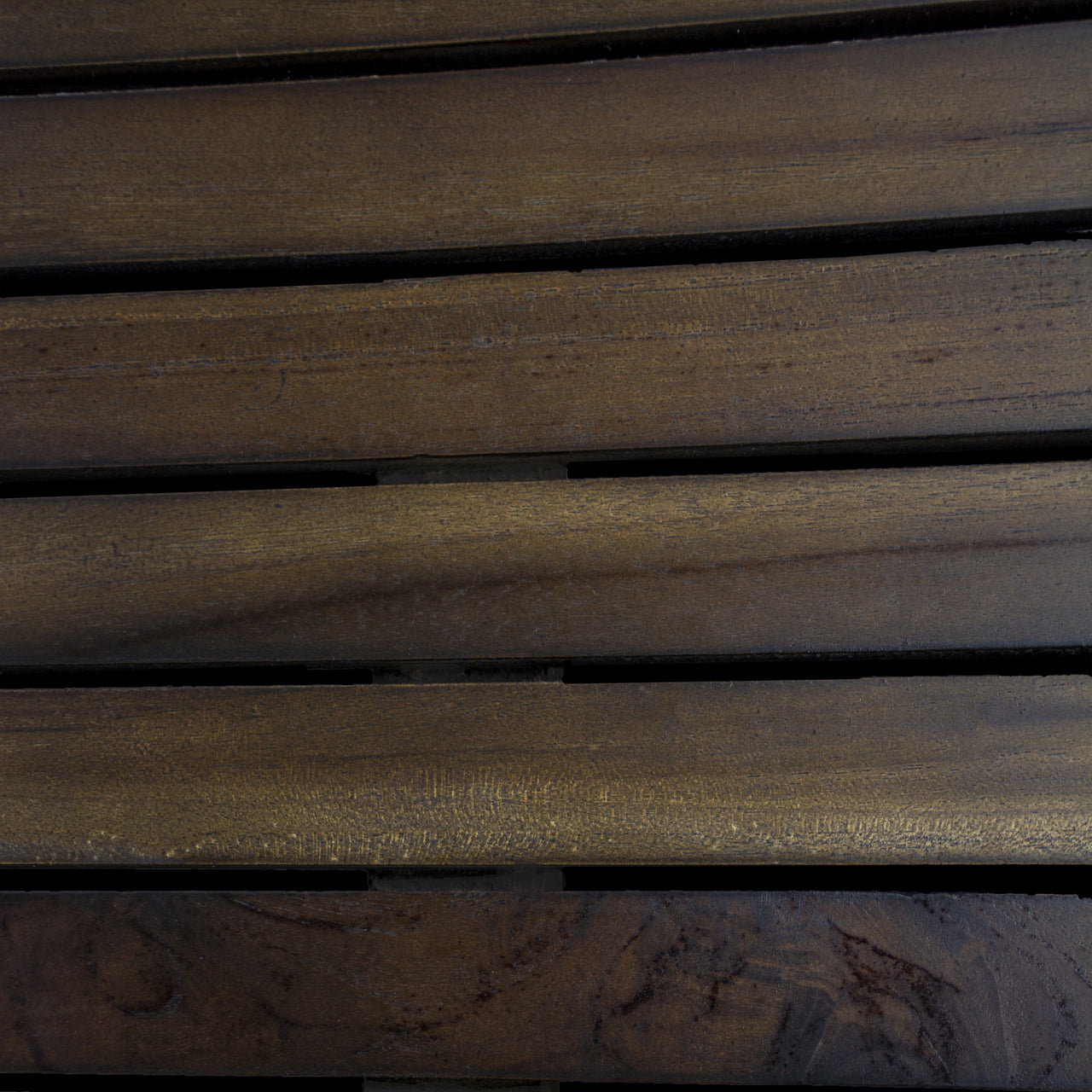 23" Dark Brown Teak Slat Non Slip Bath Mat-Bath Rugs-DECOROLALA