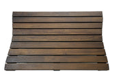 23" Dark Brown Teak Slat Non Slip Bath Mat-Bath Rugs-DECOROLALA