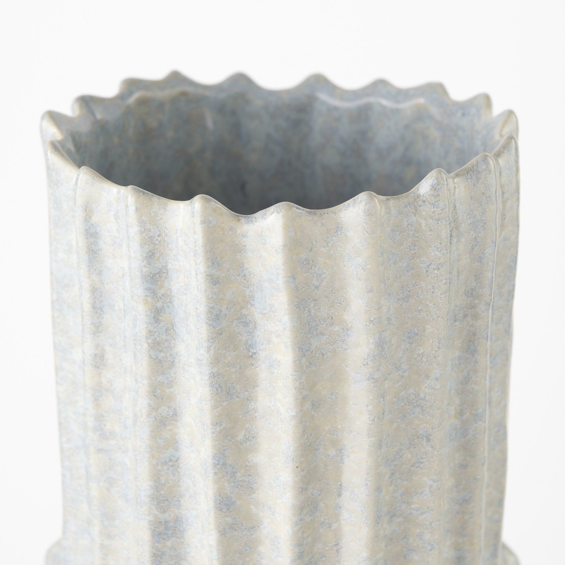 23" Gray Abstract Cylinder Ceramic Table Vase-Vases-DECOROLALA