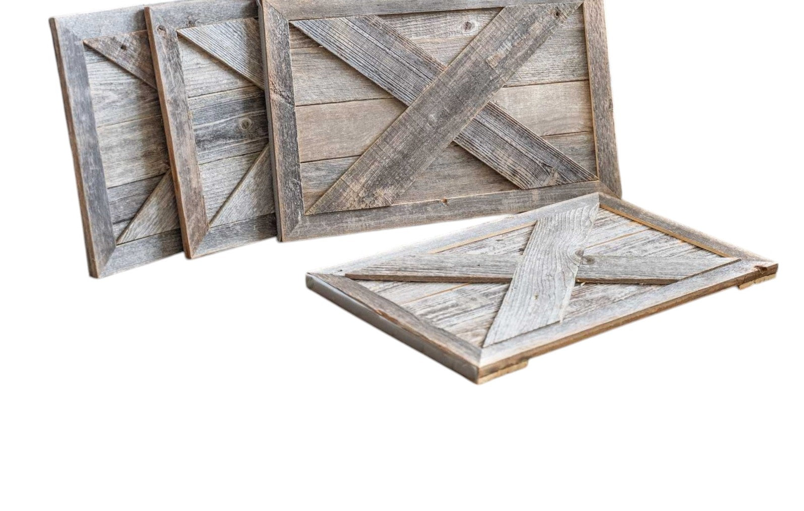 23" Gray Distressed Wood Christmas Tree Collar-Sculptures-DECOROLALA