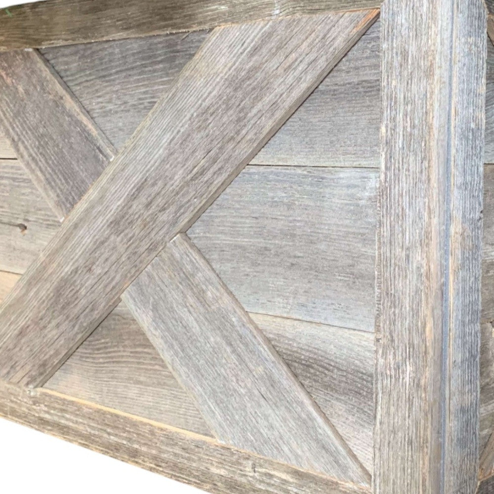 23" Gray Distressed Wood Christmas Tree Collar-Sculptures-DECOROLALA