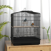 23" Metal Bird Cage for Finches and Canaries - Black-Birds-DECOROLALA