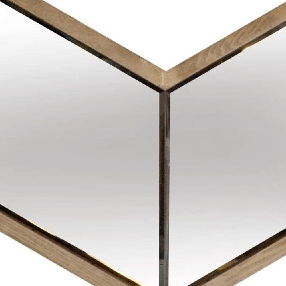 23" Natural Novelty Wood Framed Accent Mirror-Mirrors-DECOROLALA