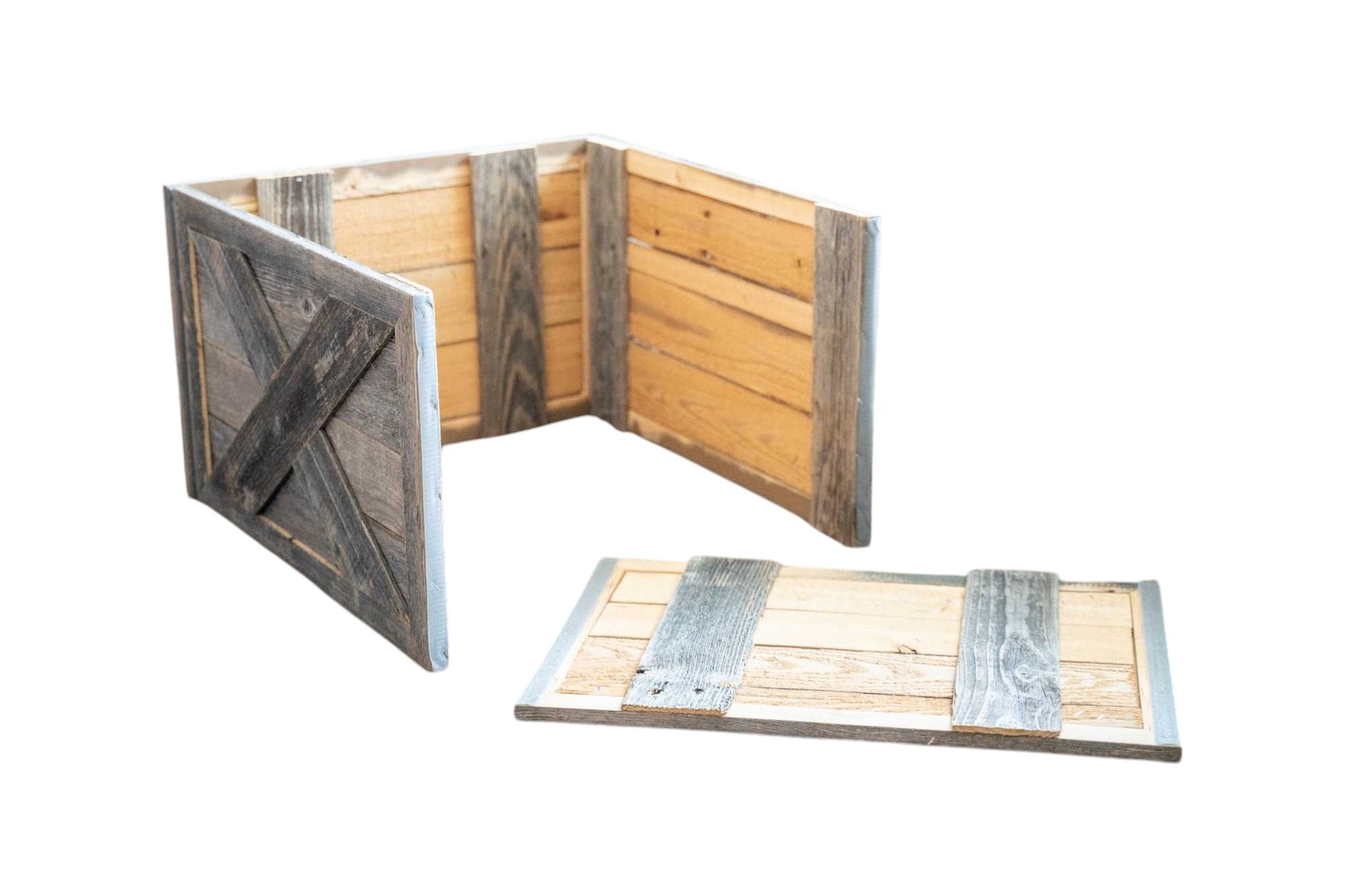 23" Natural Weathered Gray Whitewash Christmas Tree Collar-Sculptures-DECOROLALA