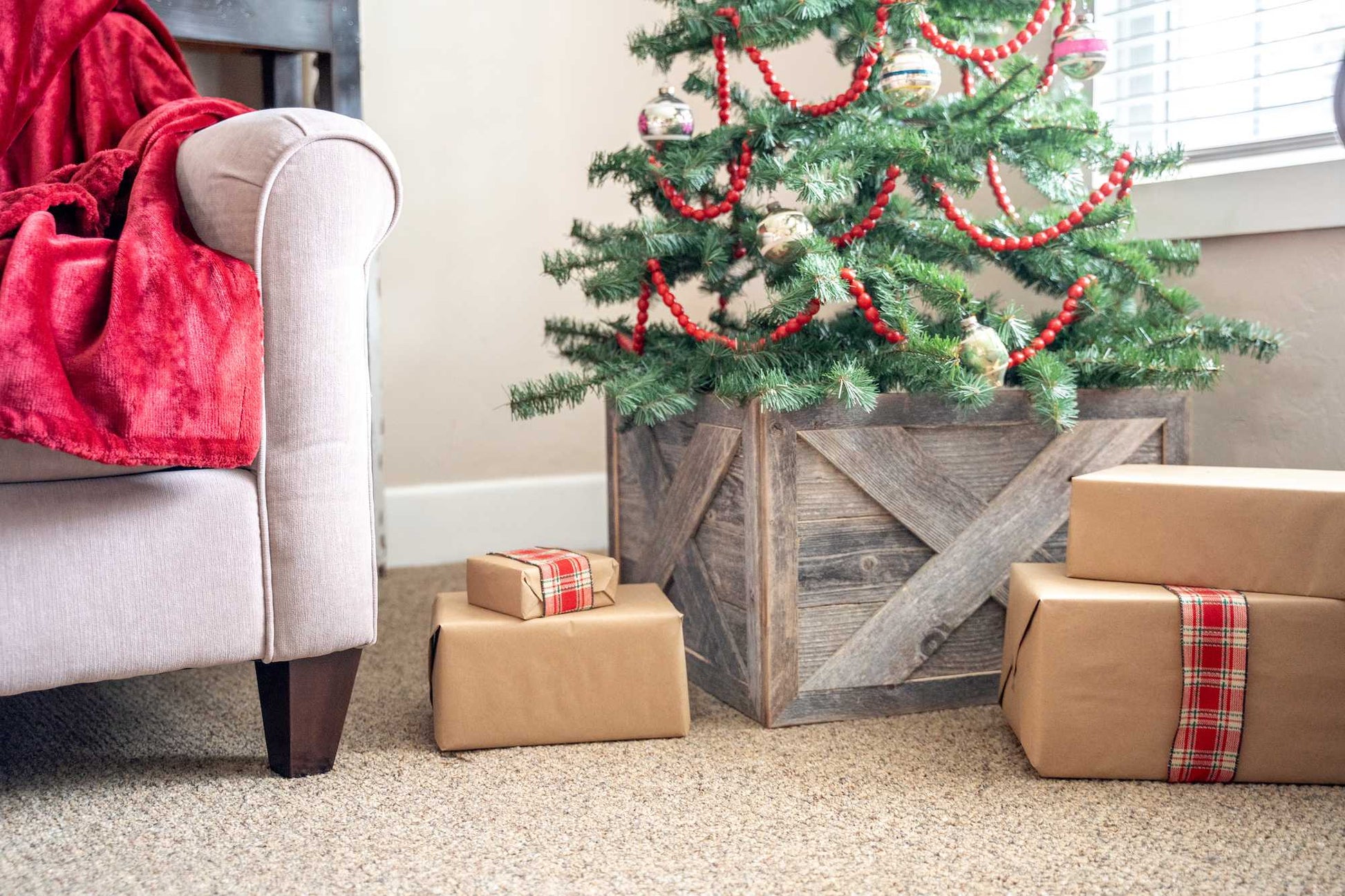 23" Thick Weathered Gray Christmas Tree Collar-Sculptures-DECOROLALA