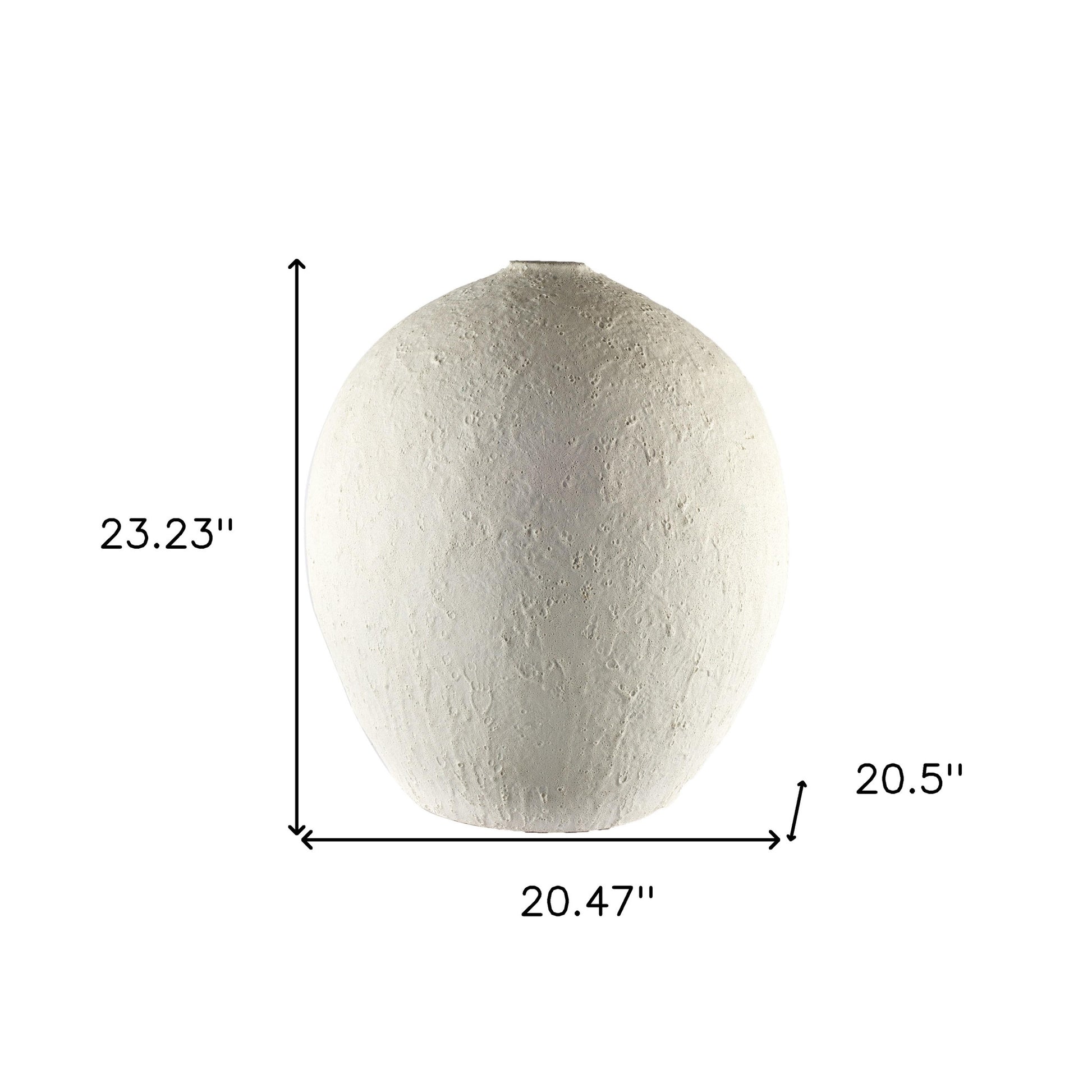 23" White Cylinder Ceramic Floor Vase-Vases-DECOROLALA