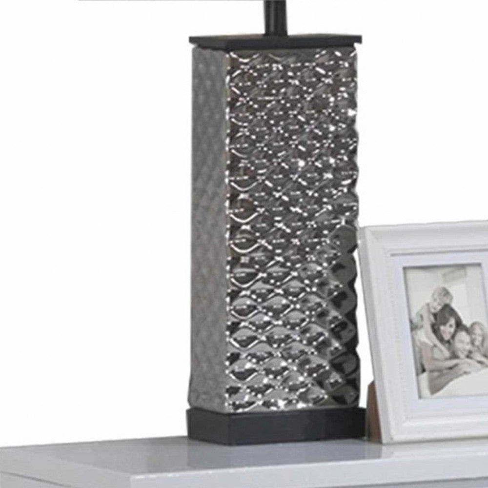 23" White Two Drawers Mirrored Nightstand-Nightstands & Bedside Tables-DECOROLALA