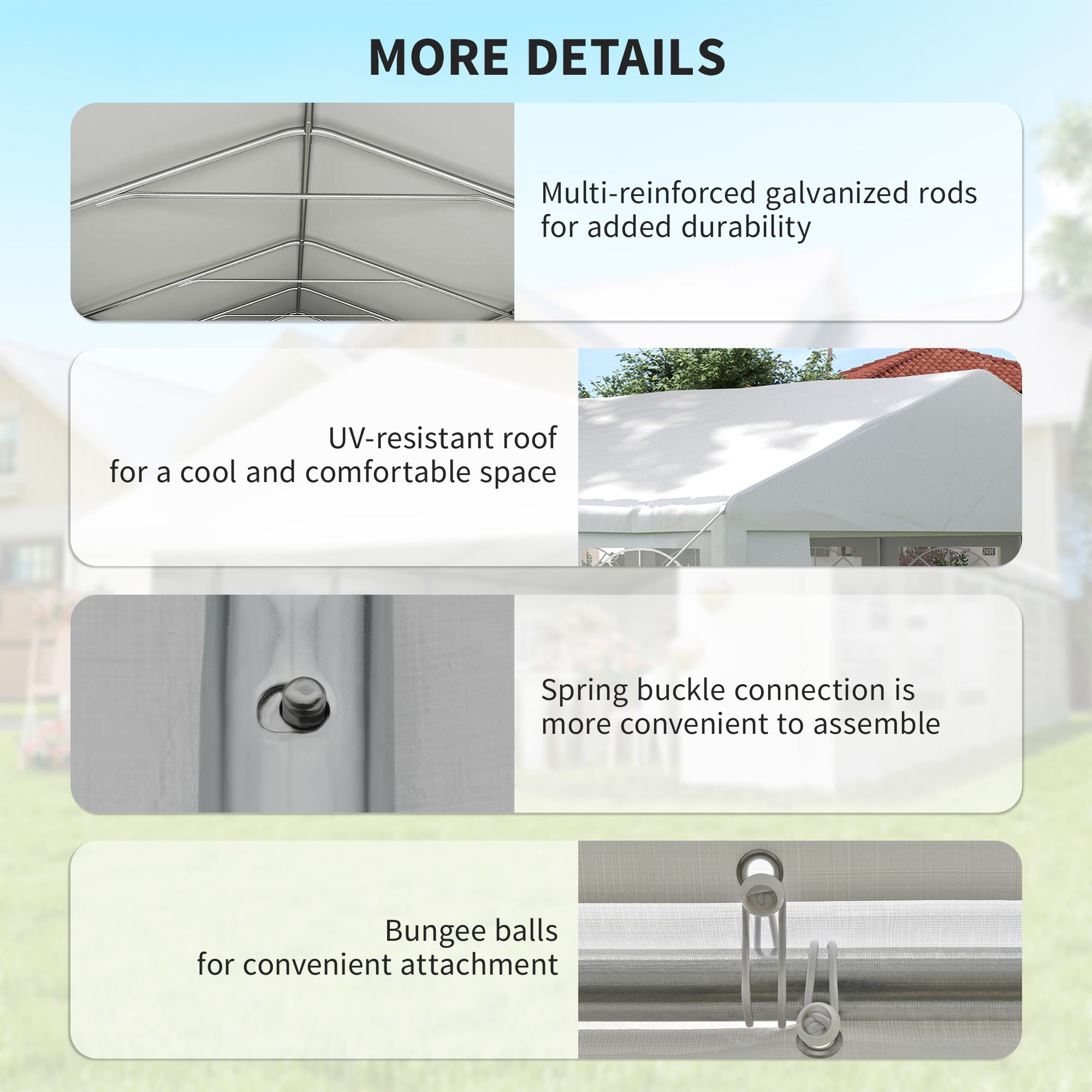 23' x 39' Heavy Duty Party Tent Canopy - White-Patio & Garden > Wedding & Events Tents > Canopy Tents-DECOROLALA