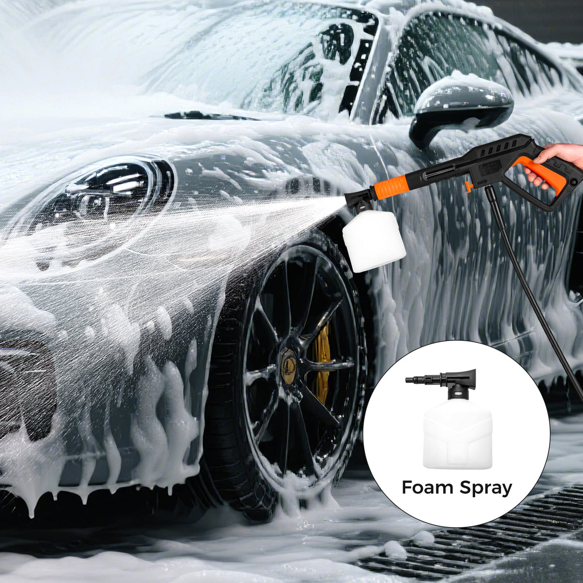 2300 PSI 1.8 GPM Electric High Pressure Power Washer-Orange-Pressure Washers-DECOROLALA