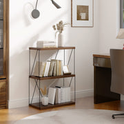 2/3/4/5-Tier Multipurpose Display Rack with Metal Frame-3-Tier-Bookcases-DECOROLALA