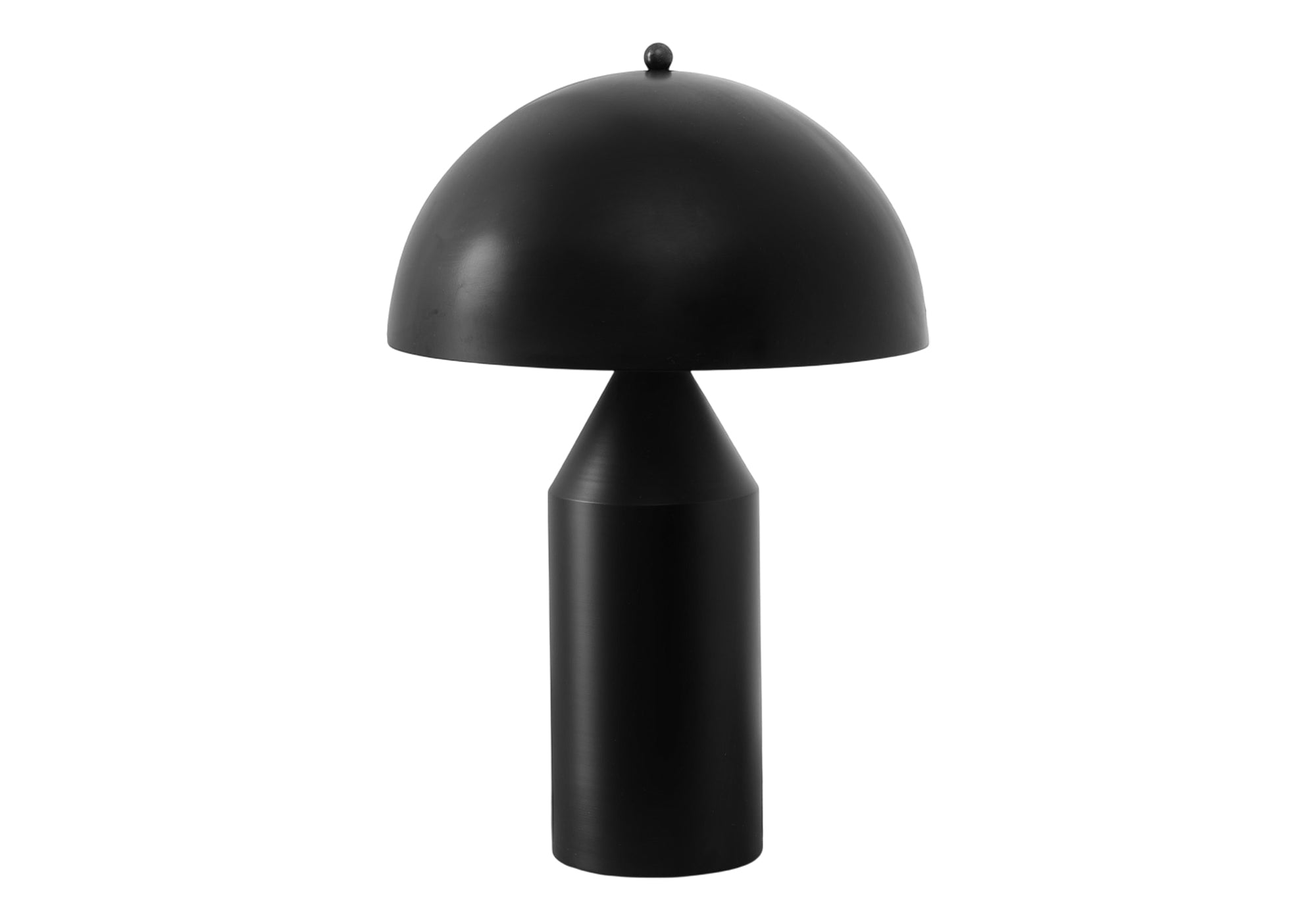 23"H Black Metal Table Lamp with Mushroom Shade-Lighting-DECOROLALA