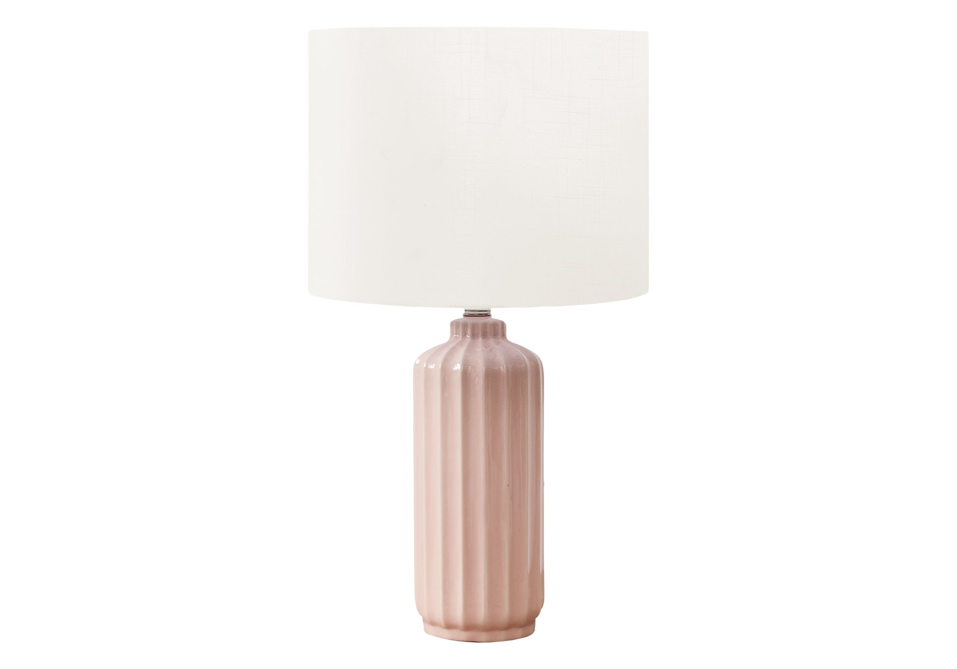 23"H Blue Ceramic Table Lamp with Ivory Shade-Lighting-DECOROLALA