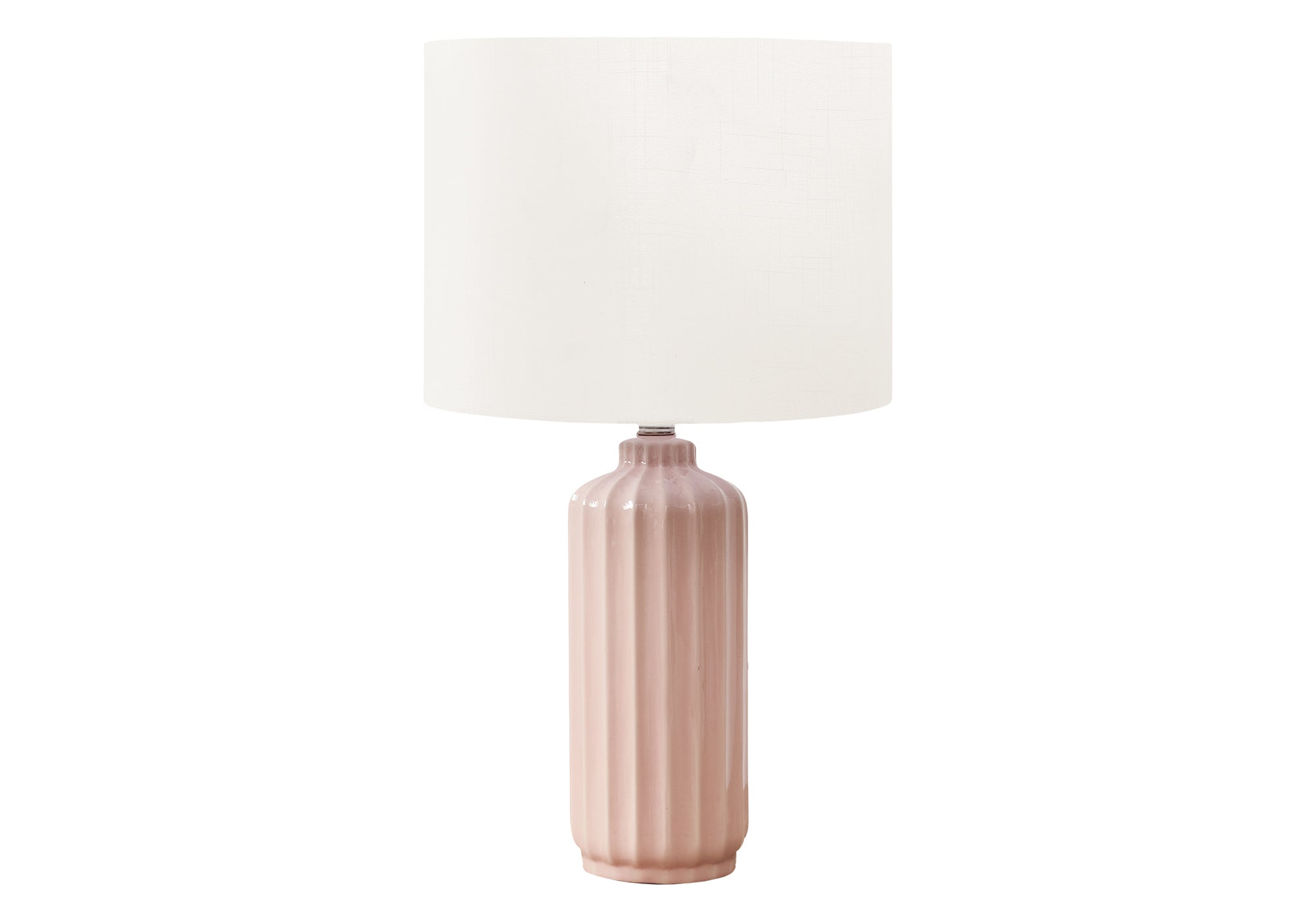 23"H Blue Ceramic Table Lamp with Ivory Shade-Lighting-DECOROLALA