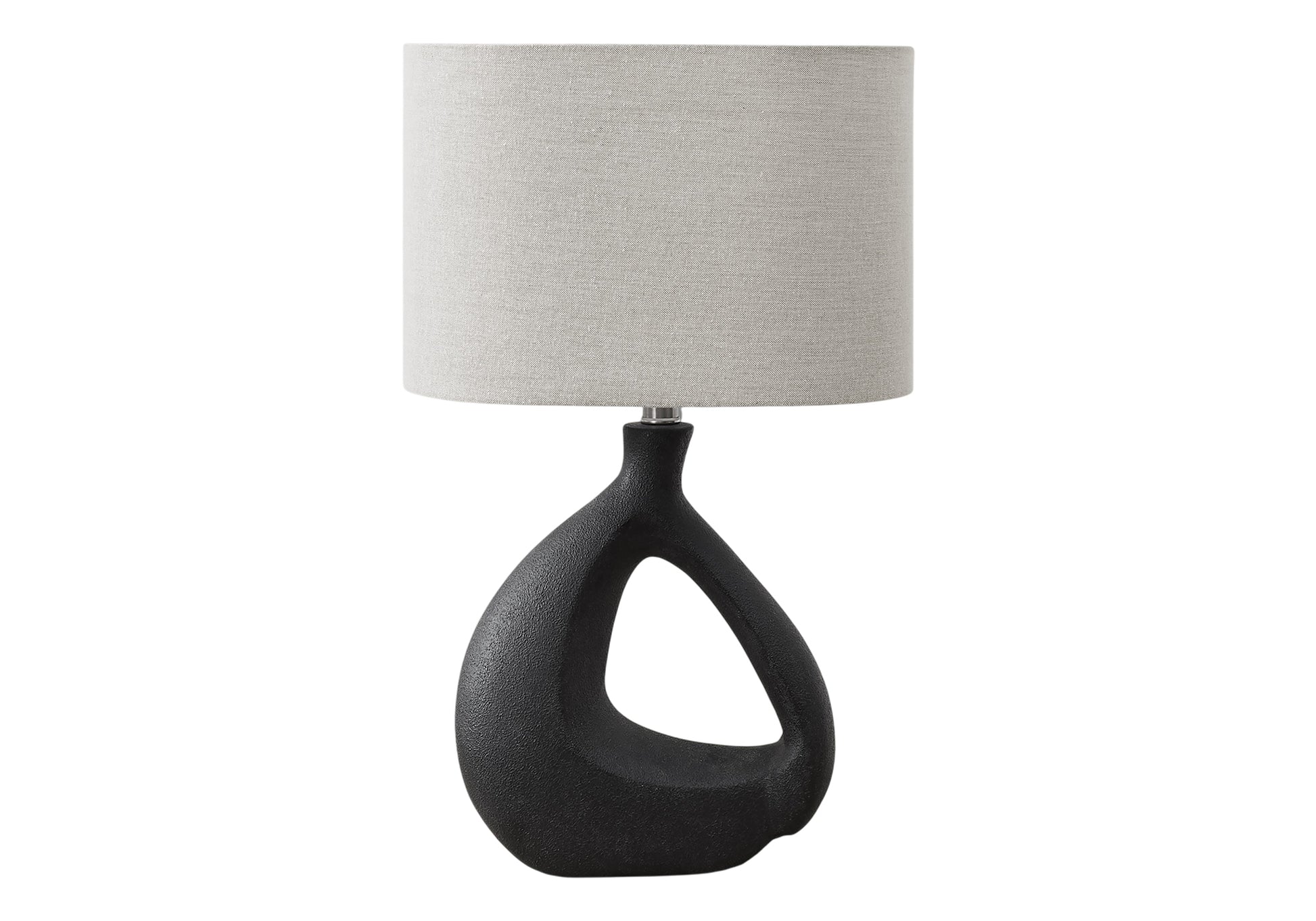 23"H Ivory Resin Table Lamp with Ivory Shade-Lighting-DECOROLALA