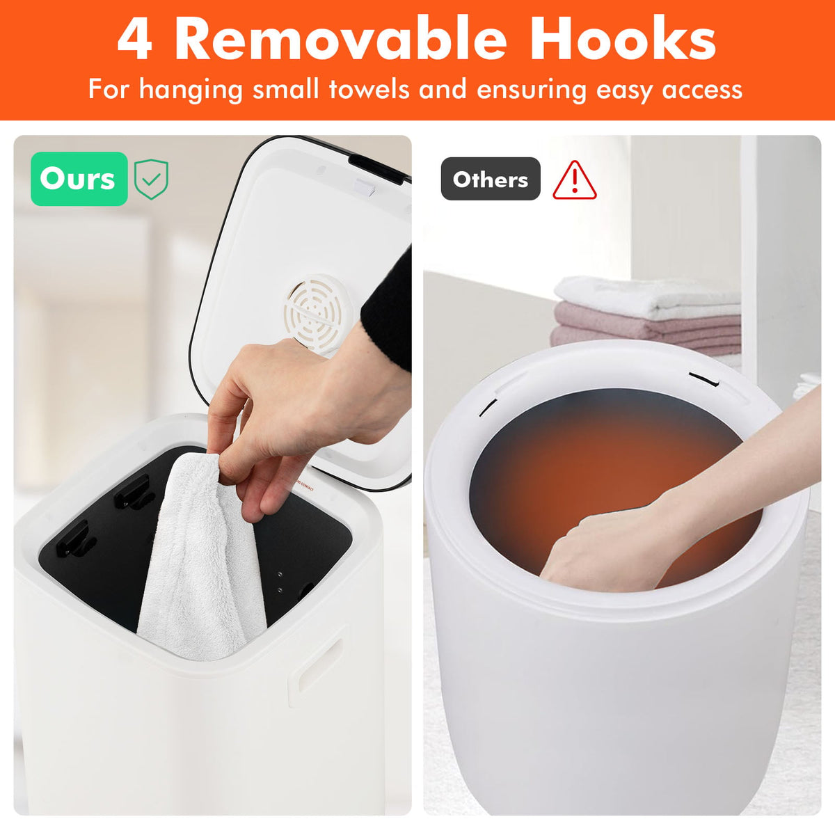 23L Large Hot Towel Warmer Bucket - White 450W Rapid Heating-Dryers-DECOROLALA