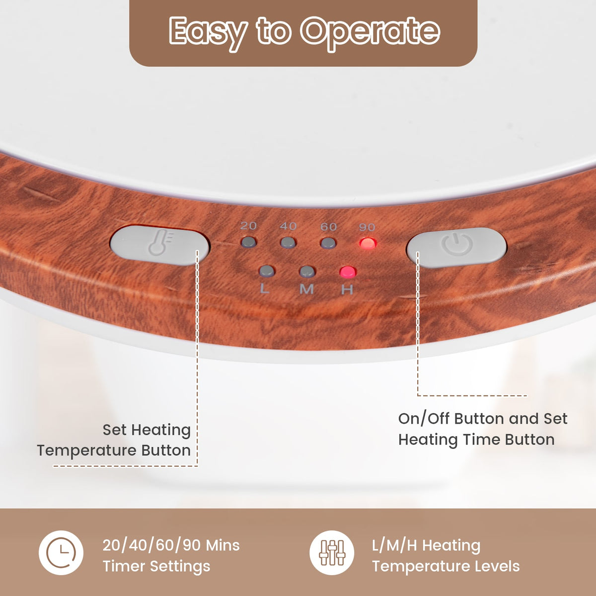 23L Bucket Towel Warmer with Fragrant Disc Holder - Coffee-Dryers-DECOROLALA