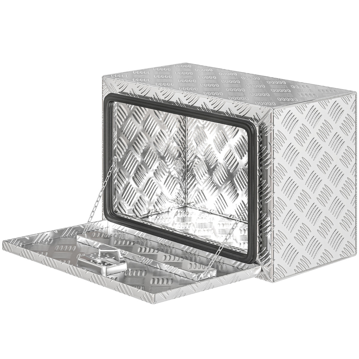 24" Aluminum Underbody Truck Tool Box - 20 Gal Silver-Home Improvement > Tools > Tool Organizers-DECOROLALA