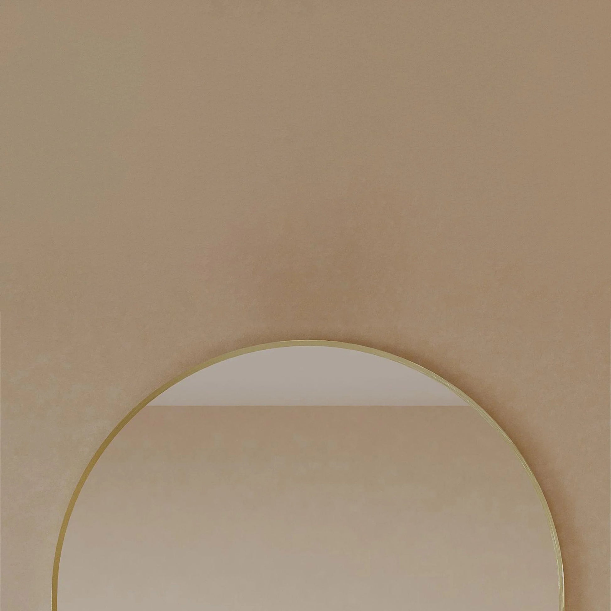 24" Arched Aluminum Frame Mirror in Brushed Gold-Migration_Mirrors-DECOROLALA